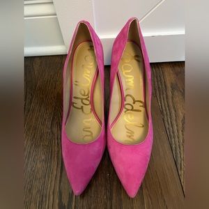 Sam Edelman hot pink suede pumps | Size 9.5